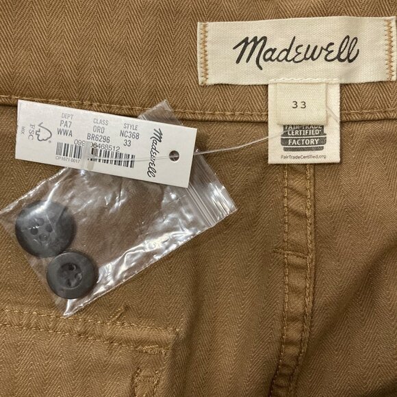 MADEWELL The Perfect Vintage Straight Workwear Utility Pants in Brown - Picture 7 of 13